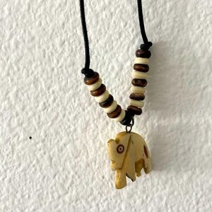 Fashion, jewelry, lucky, elephant, bamboo wooden necklace, charm